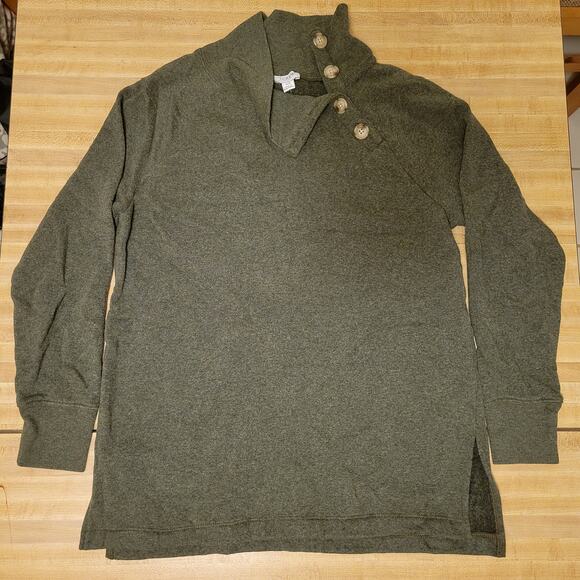 J.Crew Women's XS Button Cowl Neck Sweater Soft Knit Cozy Pullover - Picture 3 of 8